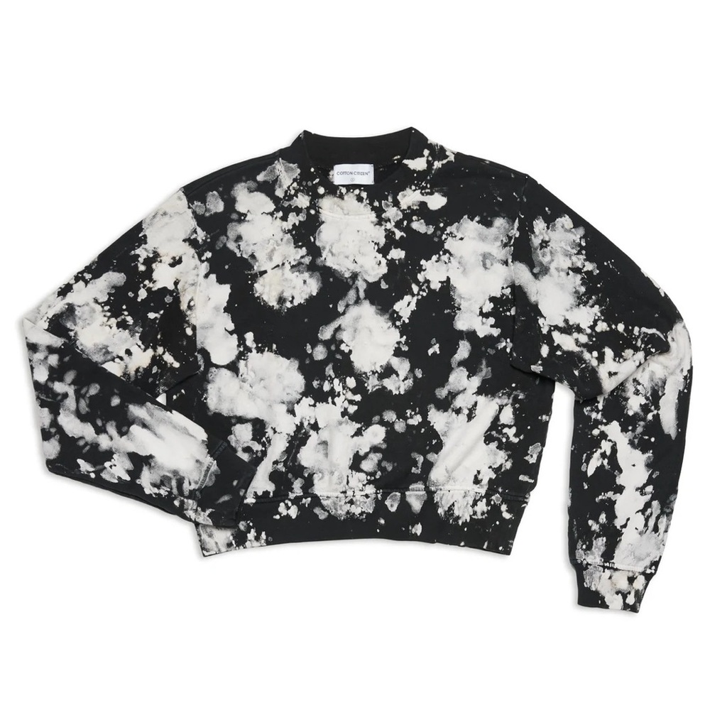 NWT Cotton Citizen Milan Crew in graphite splatter. Size small. Retails for $195